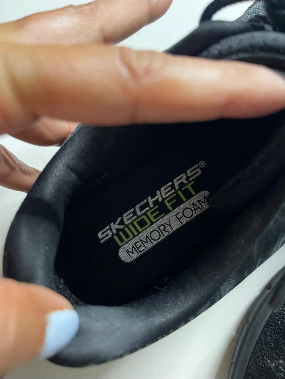 Skechers Black Wide Fit Memory Foam